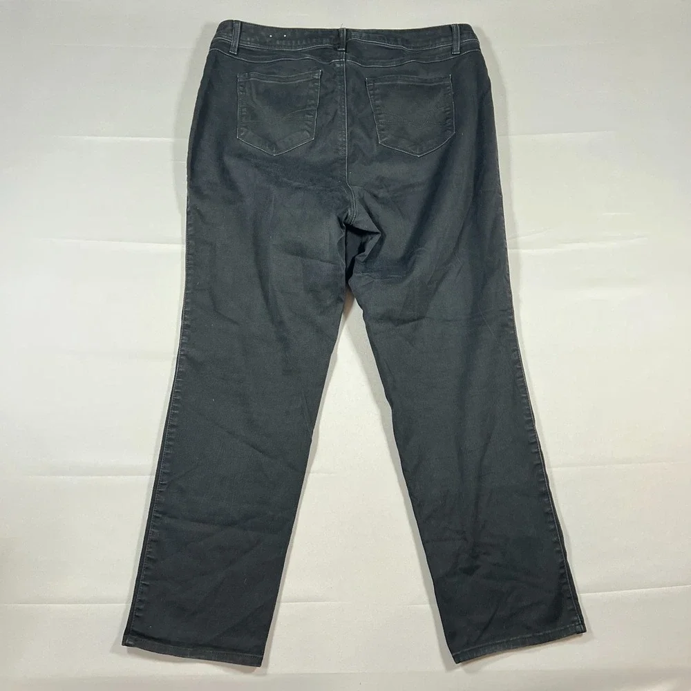 DB Established 1962 Jeans Women 16 Black Denim Cotton Stretch High Rise Straight
